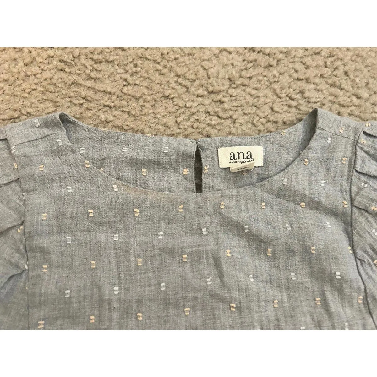 Ab19 woman top shirt long sleeve xs cute Gray - Image 3