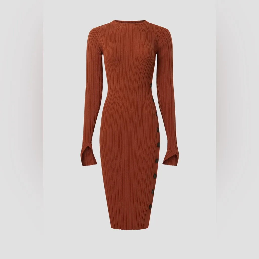 Adam Lippes Side Button Midi Dress - Image 11