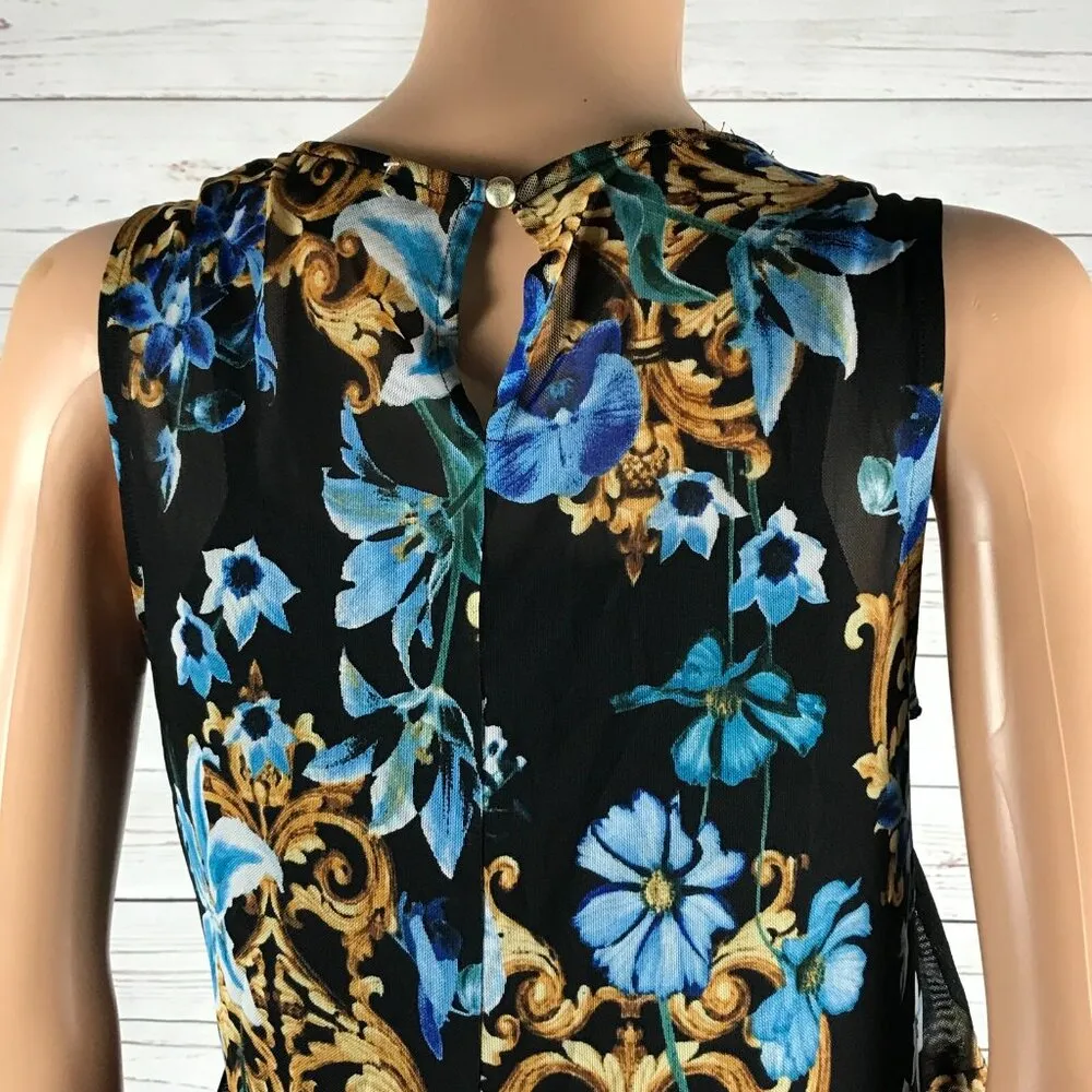 THALIA SODI Ruffled Floral Mesh Top Size SMALL - Image 6