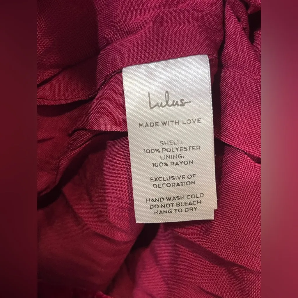 NWT Lulus Loaded With Luxe Fuchsia Velvet Rhinestone Bodycon Mini Dress Sz Small Pink - Image 7