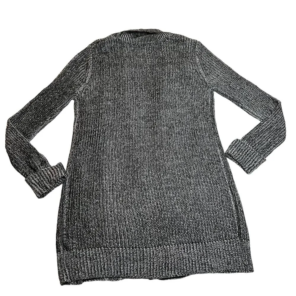 Romeo & Juliet Couture Cable Knit Rib Trim Long Line Open Front Cardigan Size S - Image 2