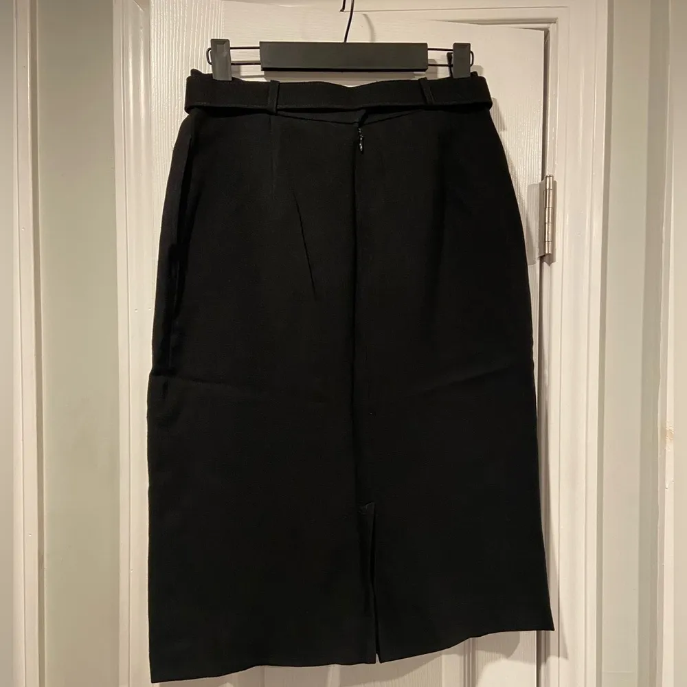 VTG Evan Picone Petites 100% Wool Lined Pencil Skirt Detachable Belt Size 4 - Image 7