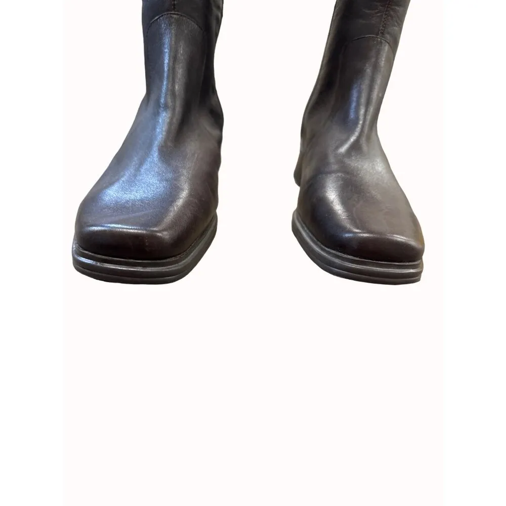 Andrew Gellar Voyage Womens Brown leather below knee boots shoes 8M SKU 6659 Size 8 - Image 5