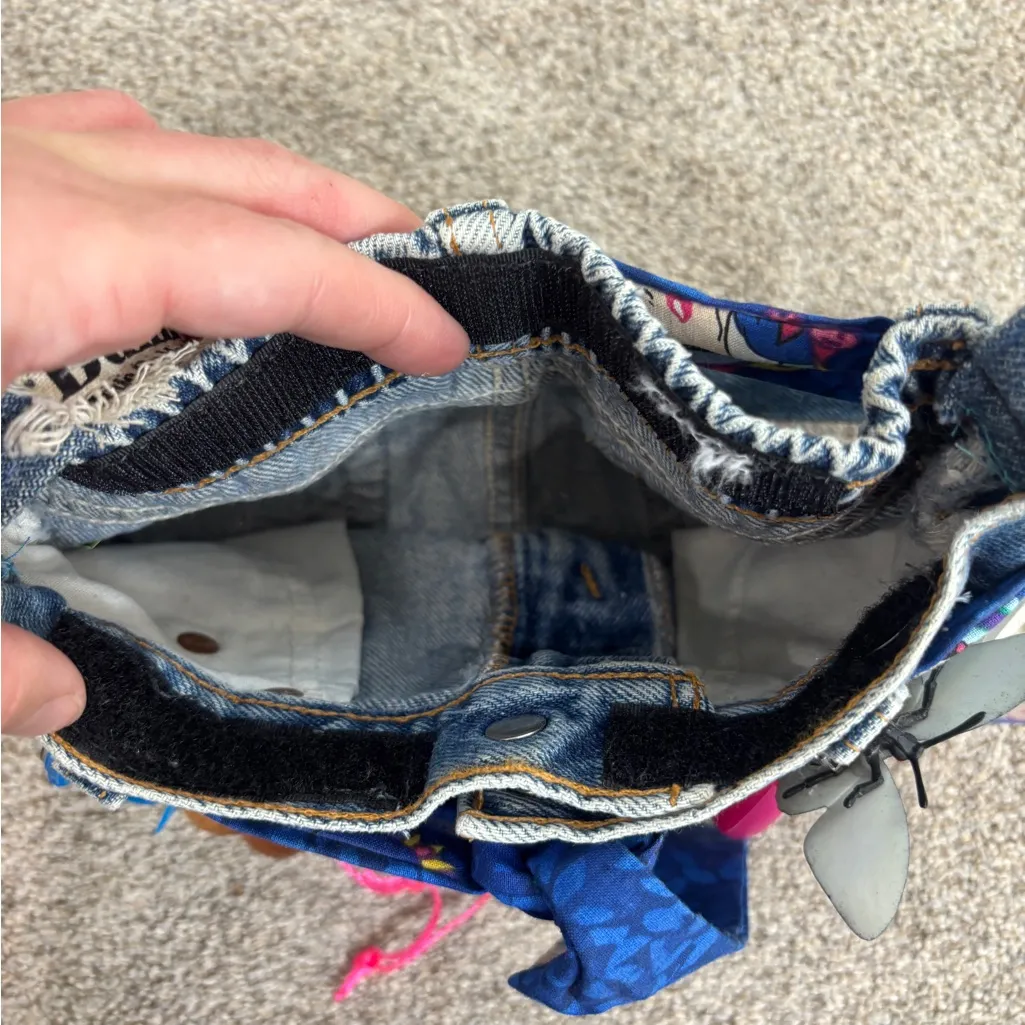 Vintage Handmade Purse Vintage Levi’s Y2K Bunny Bags Denim purse Blue - Image 6