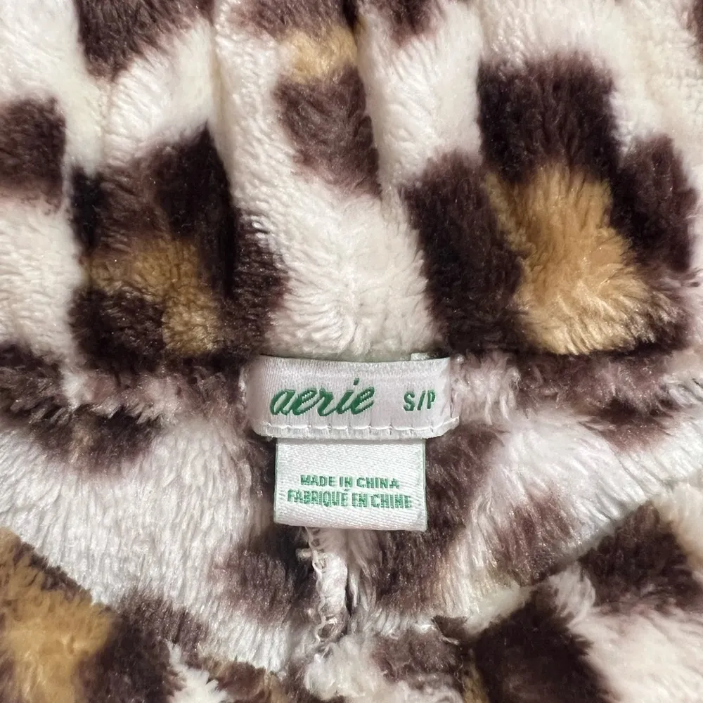 aerie fuzzy cheetah print pj shorts - Image 2