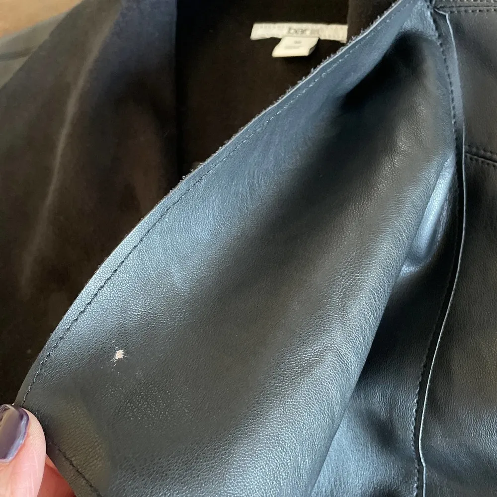 Bar III Bar lll Black Vegan Leather Jacket / Size Medium - Image 5