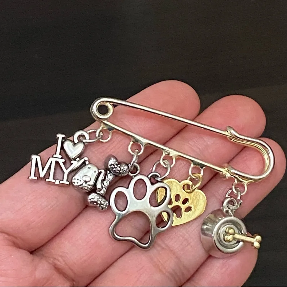 I Love My Dog Safety Pin 2 - Image 7