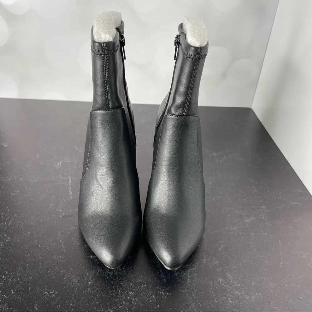 WILD PAIR Women’s Becci Sock Booties Black Smooth Sz 7 - Image 3