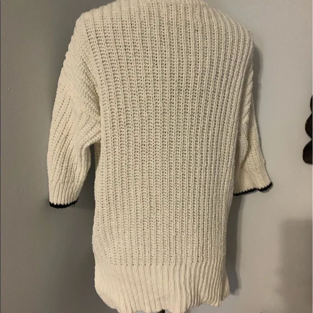 Ann Taylor LOFT Crewneck Knit Sweater White Small - Image 4