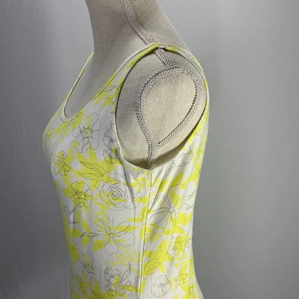 CO No Yank Yellow Floral Thin Strap Tank Top Size Small - Image 5