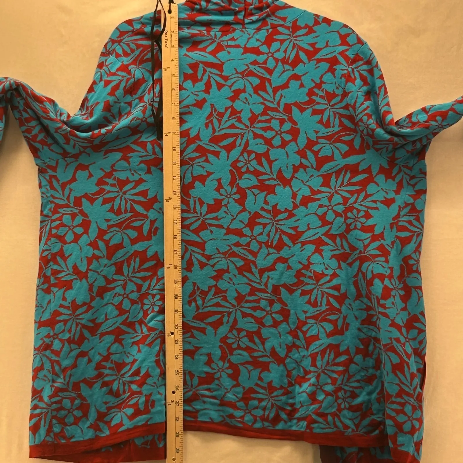 Lands End Floral Cardigan Maroon 1X - Image 12