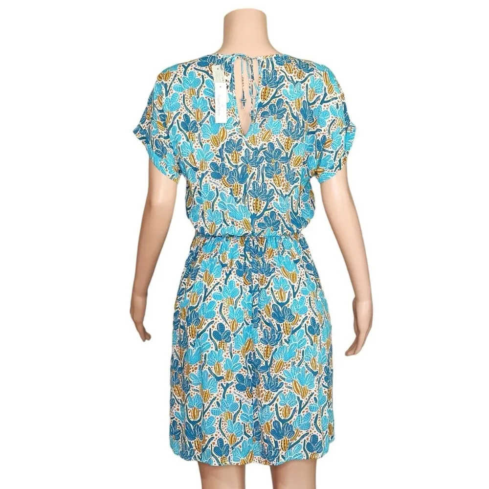 POUPETTE ST BARTH Becky Mini Dress, Blue Kaktus, Small - Image 9
