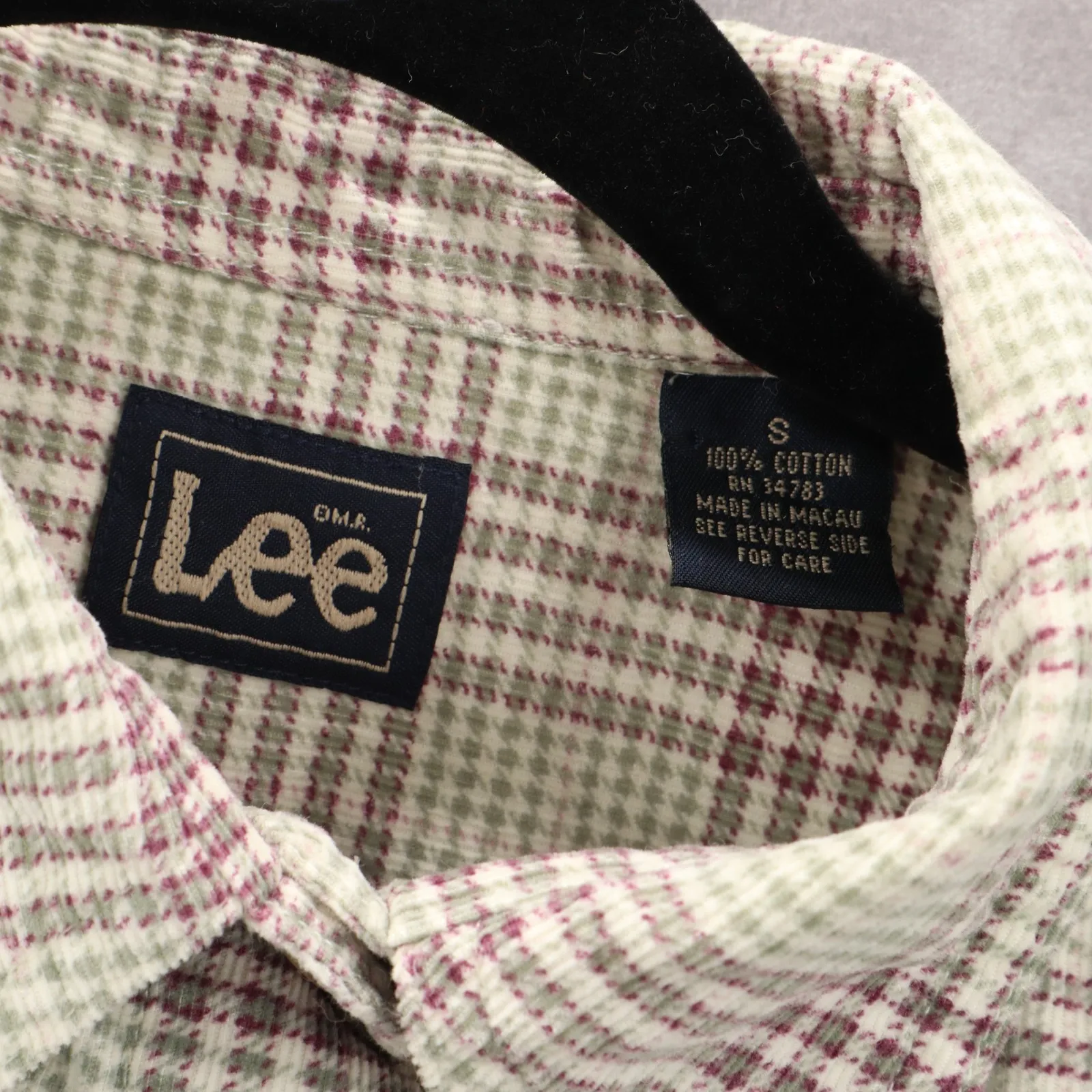 Lee Green Flannel Plaid Long Sleeve Button Up Western Cotton Work Vintage Small - Image 12