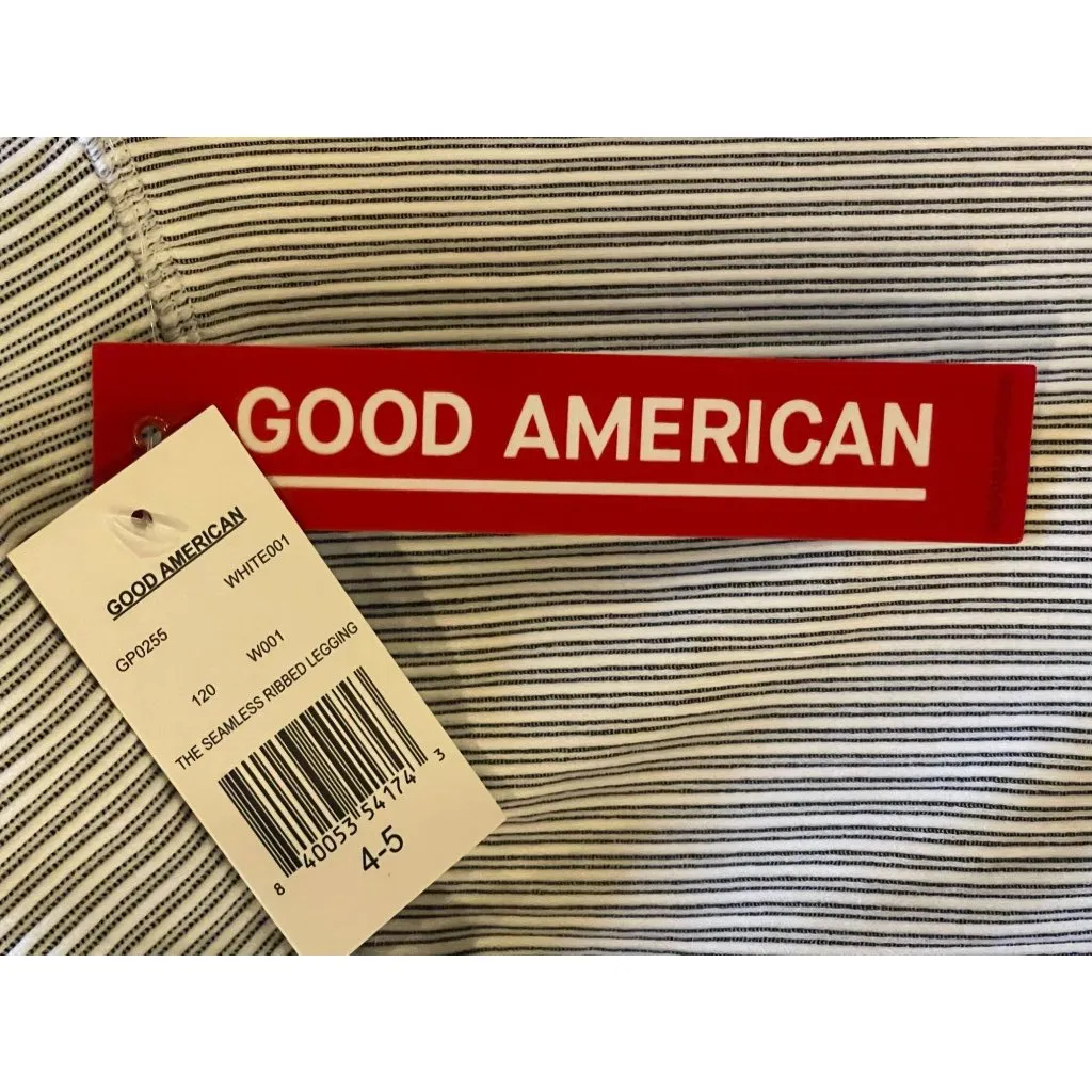 Good American White And Gray‎ Striped High Rise Seamless Ribbed Legging XL-XXL - Image 11