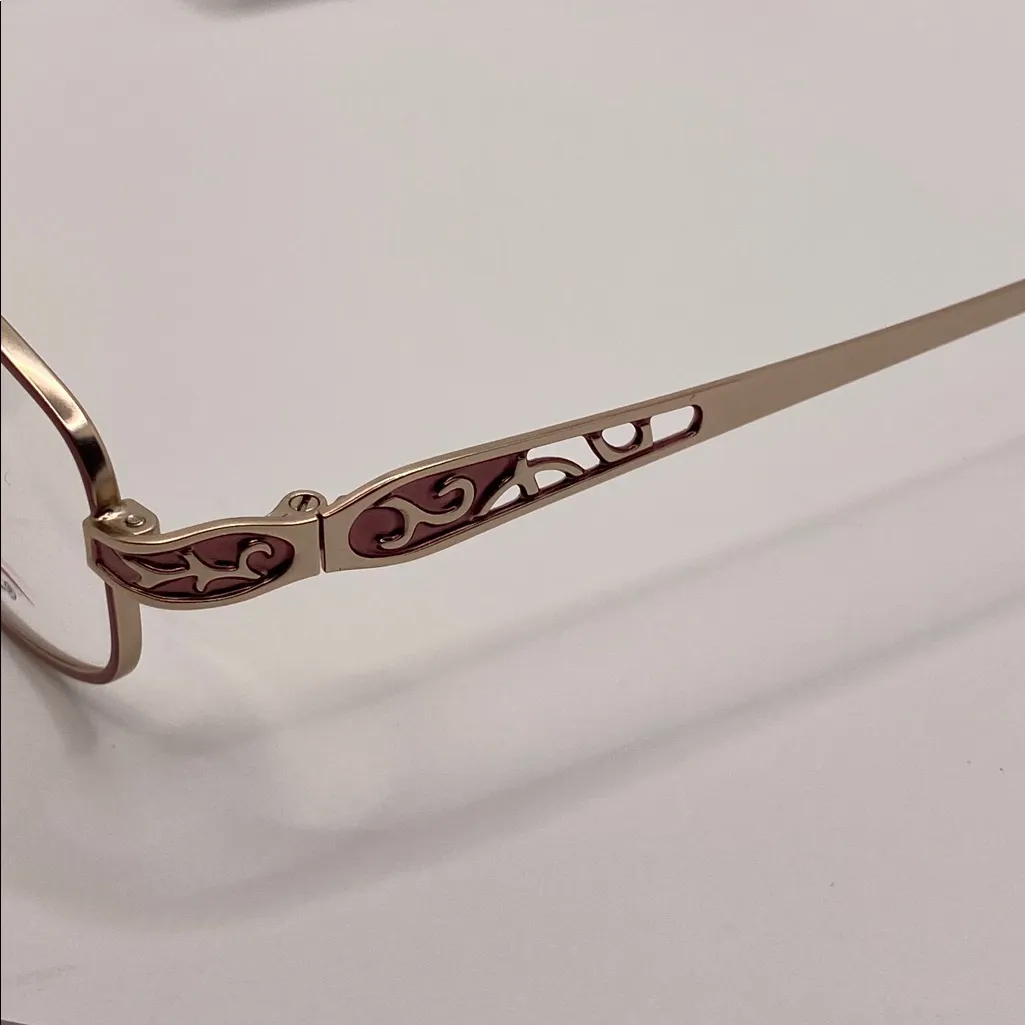 Visage E212 gold metal eyeglasses frames rectangular 52 - Image 5