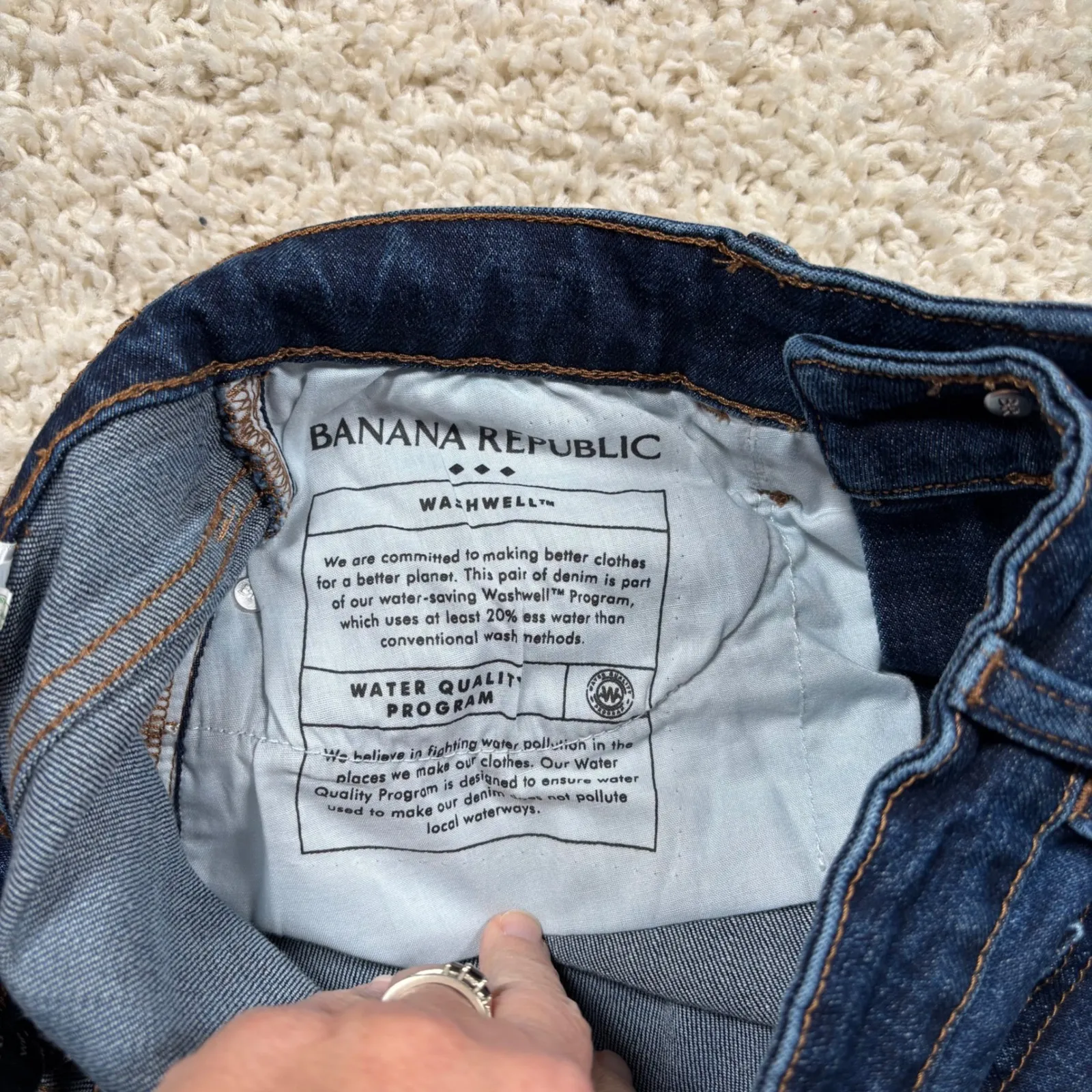 Banana Republic Wide Leg Crop Jeans Dark Wash High Rise Women 26/2 - Image 9