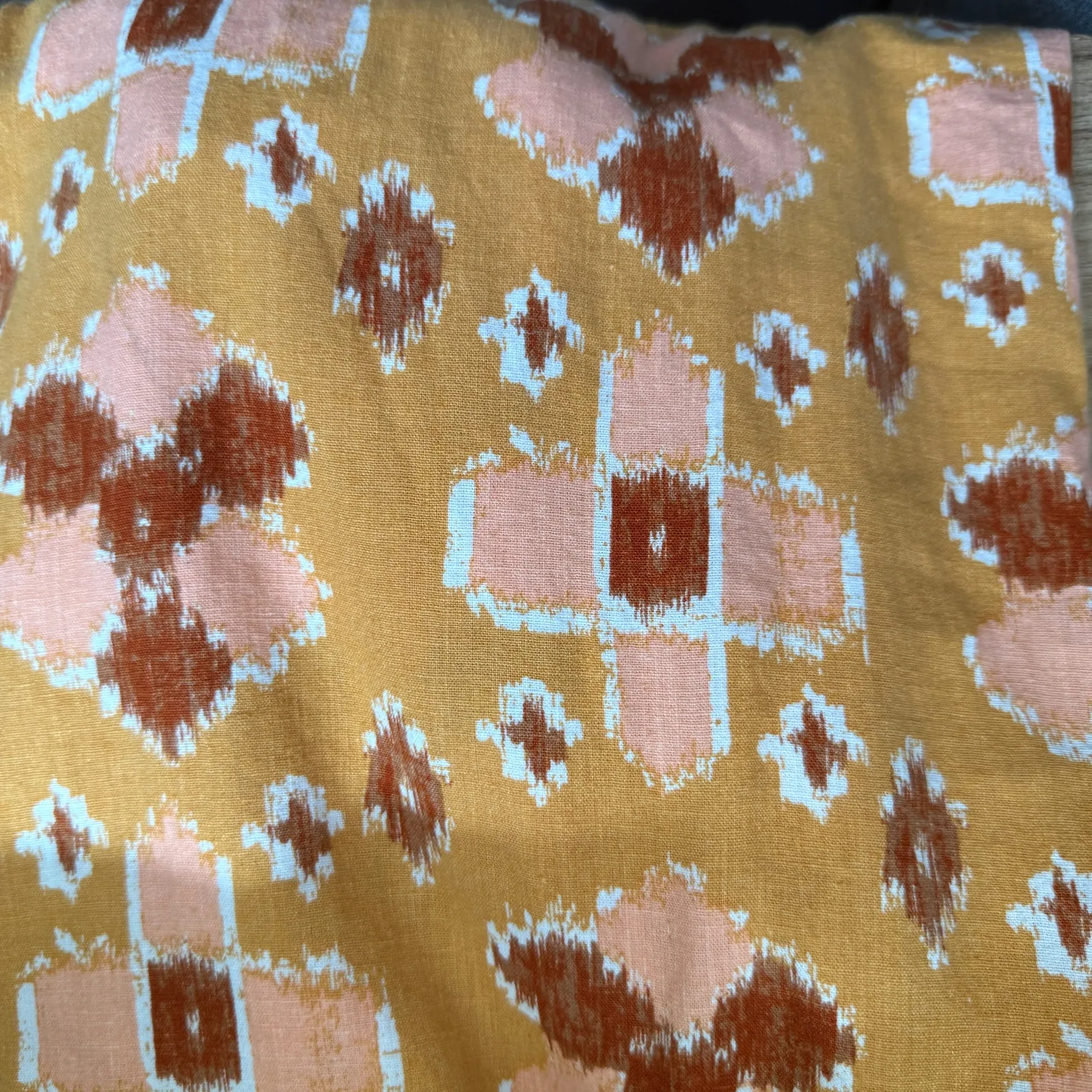 NWT Aerie Sz XS Linen Blend Halter Maxi Dress Ikat Orange Pink Boho Braided - Image 12