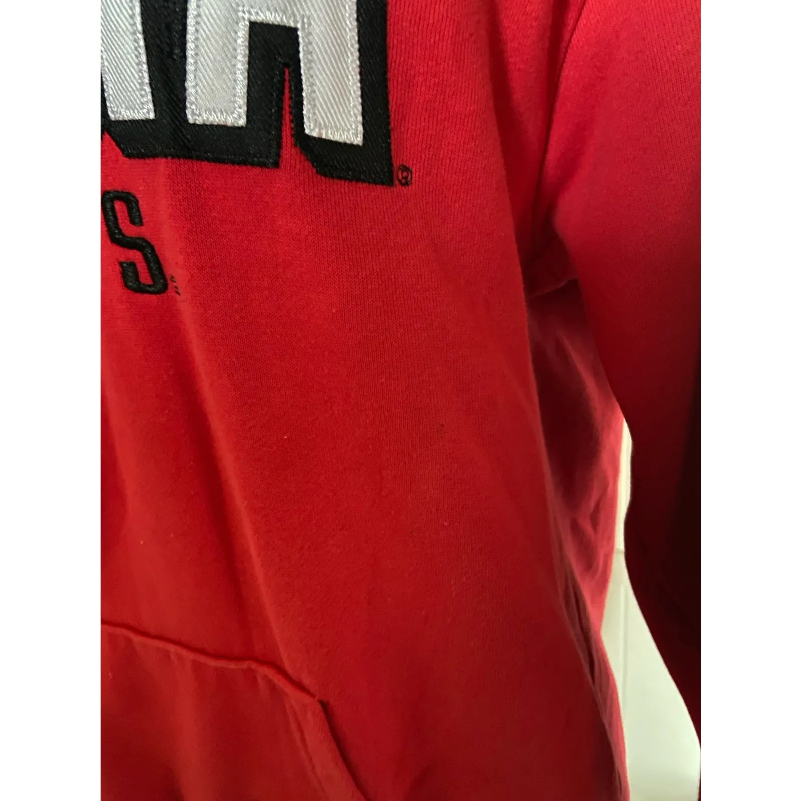 Champion Unisex Hoodie Size Small Georgia Bulldogs Red Black White Applique‎ - Image 7