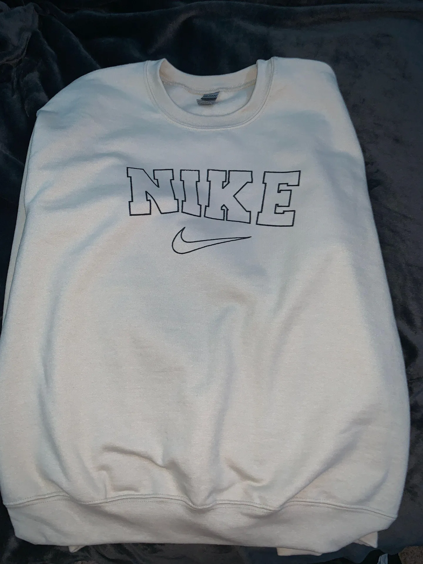 OVERSIZED SWOOSH CREWNECK Tan Size M - Image 2