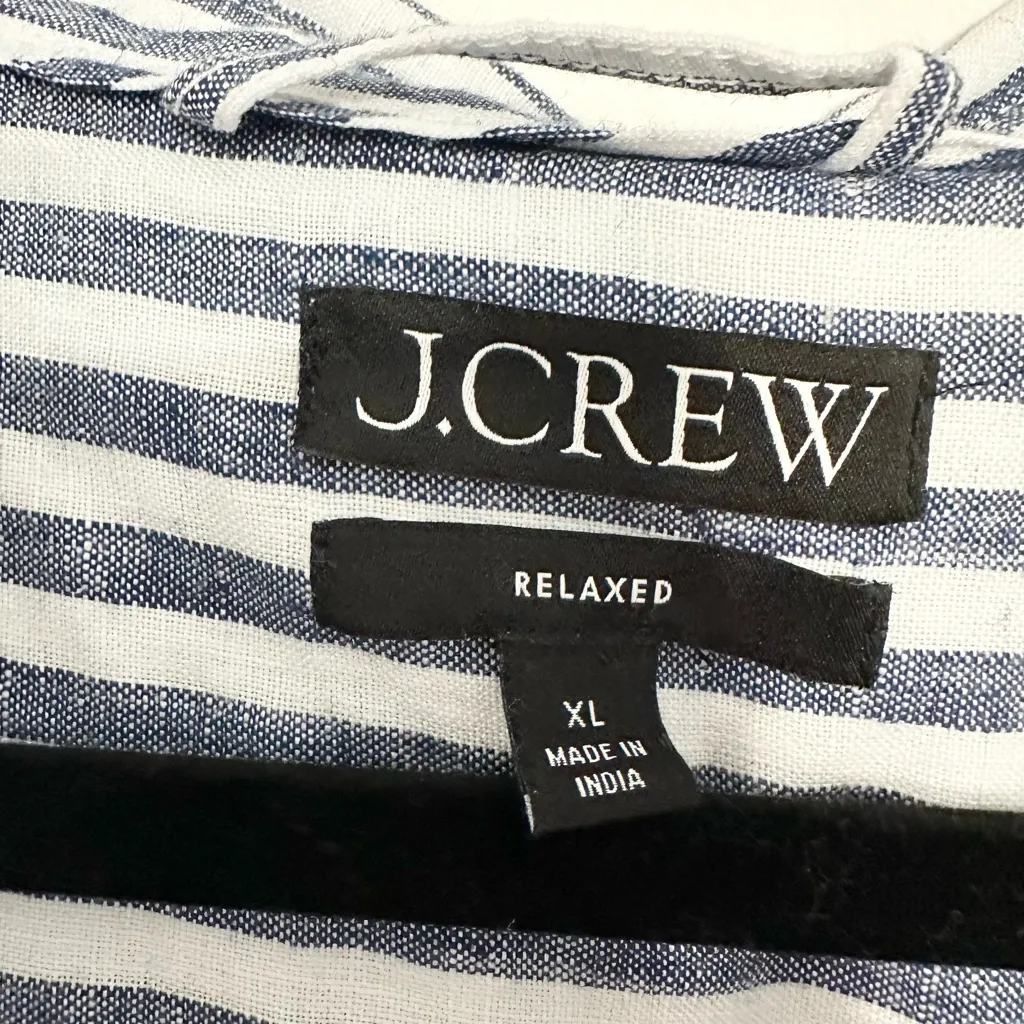 J. Crew Women's shirt Capitaine Baird McNutt Irish Linen XL - Image 2