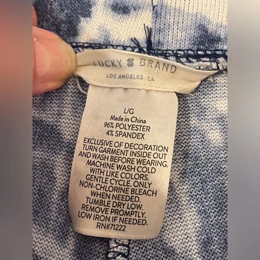 Set of 3 Piece Lucky Brand Women’s Super Soft Tie Dye Print Lounge Pajama Size L - Image 12