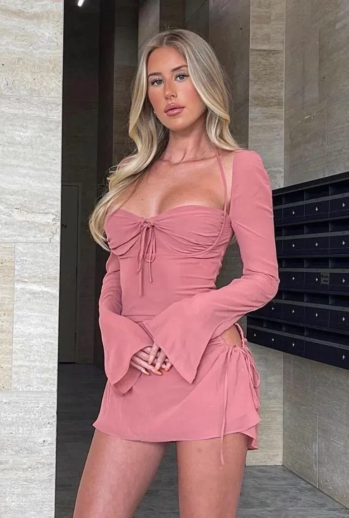 Baby Pink Mini Dress - Image 2