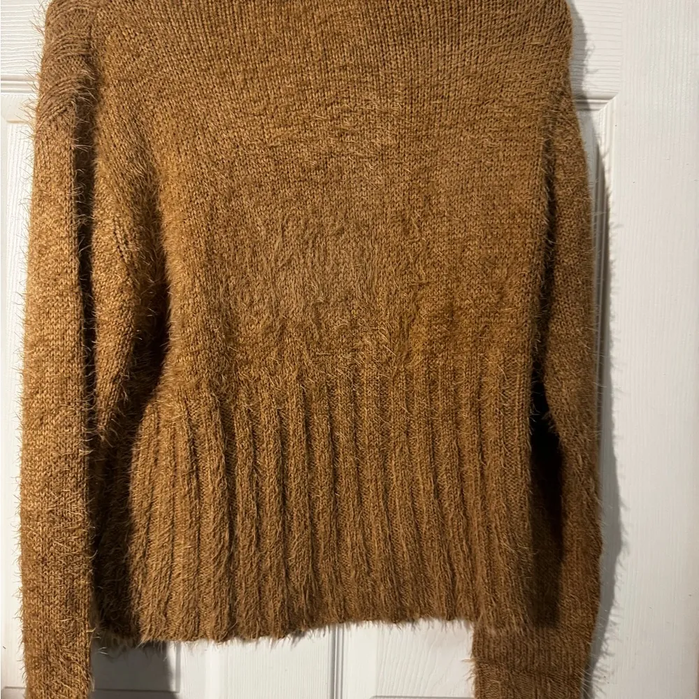 Grace Karin Brown Fuzzy Cardigan V-Neck - Image 5