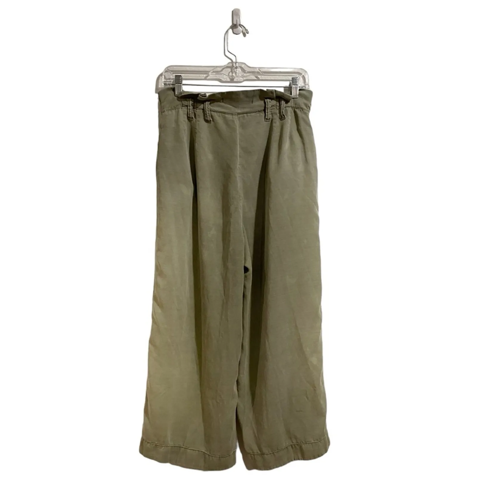 By Anthropologie Green Blythe Wide Leg Crop Pants Sz 8 - Image 14