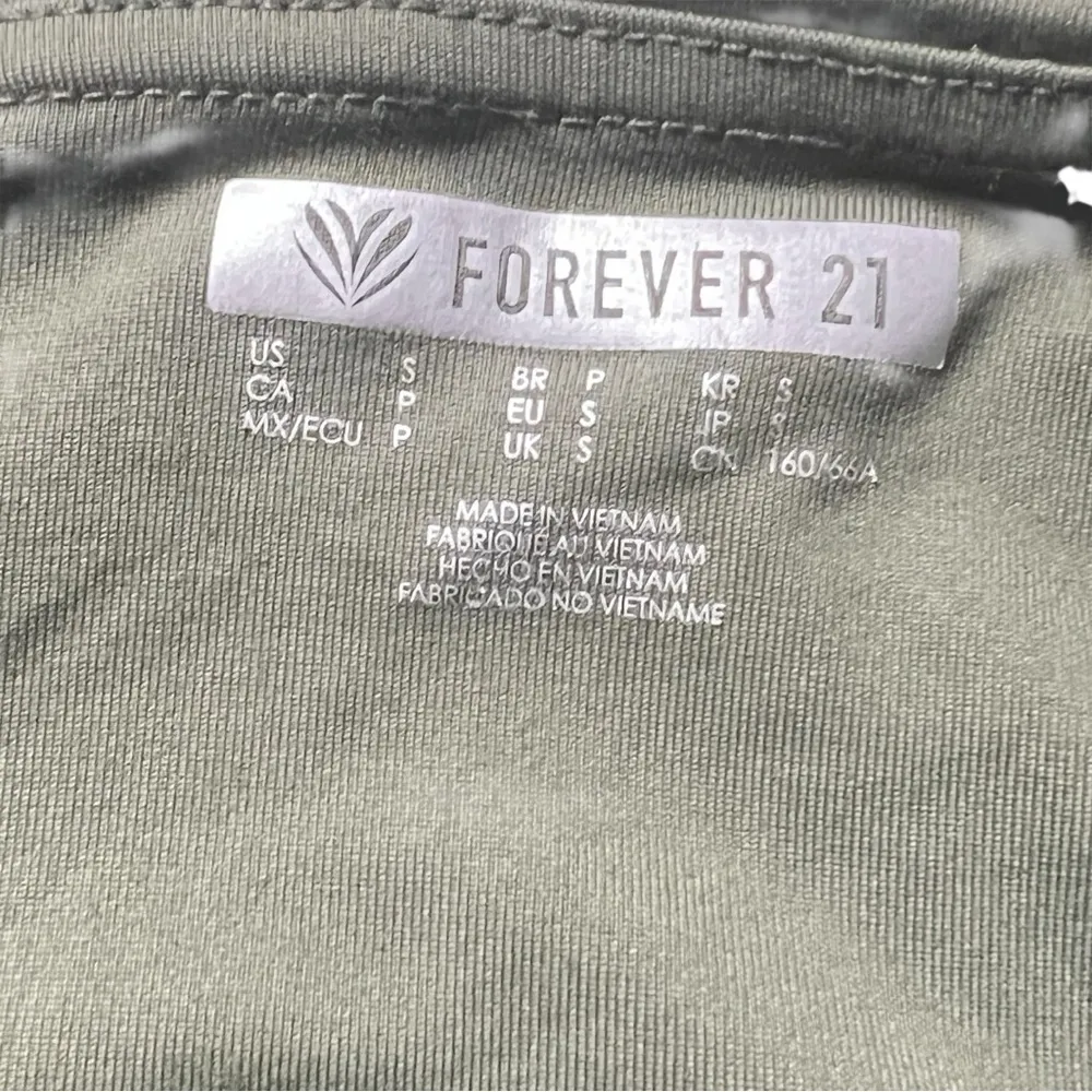 Forever 21 Olive Green Women's Athletic Sporty Workout Leggings Sz S - Image 6