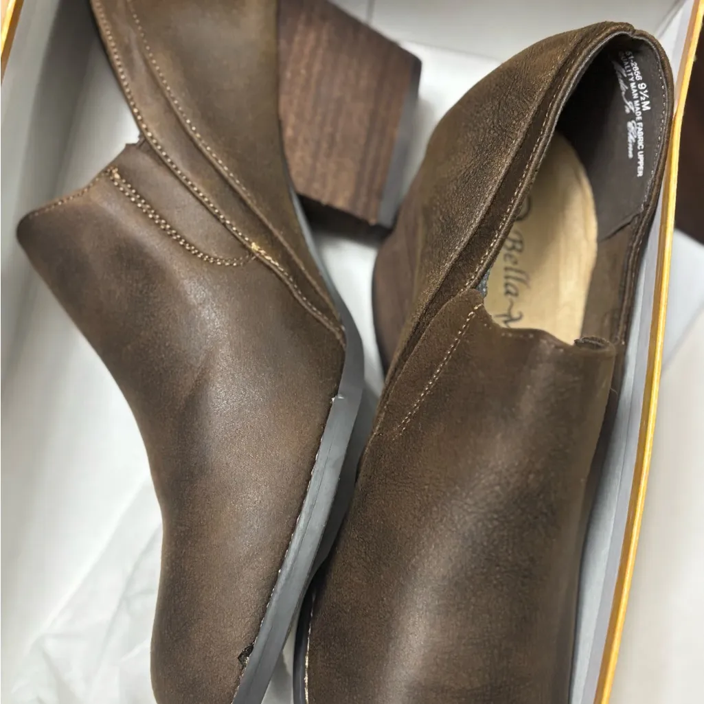 Bella Vita Womens Nakia Faux Leather Slip On Booties New #3 - Image 5