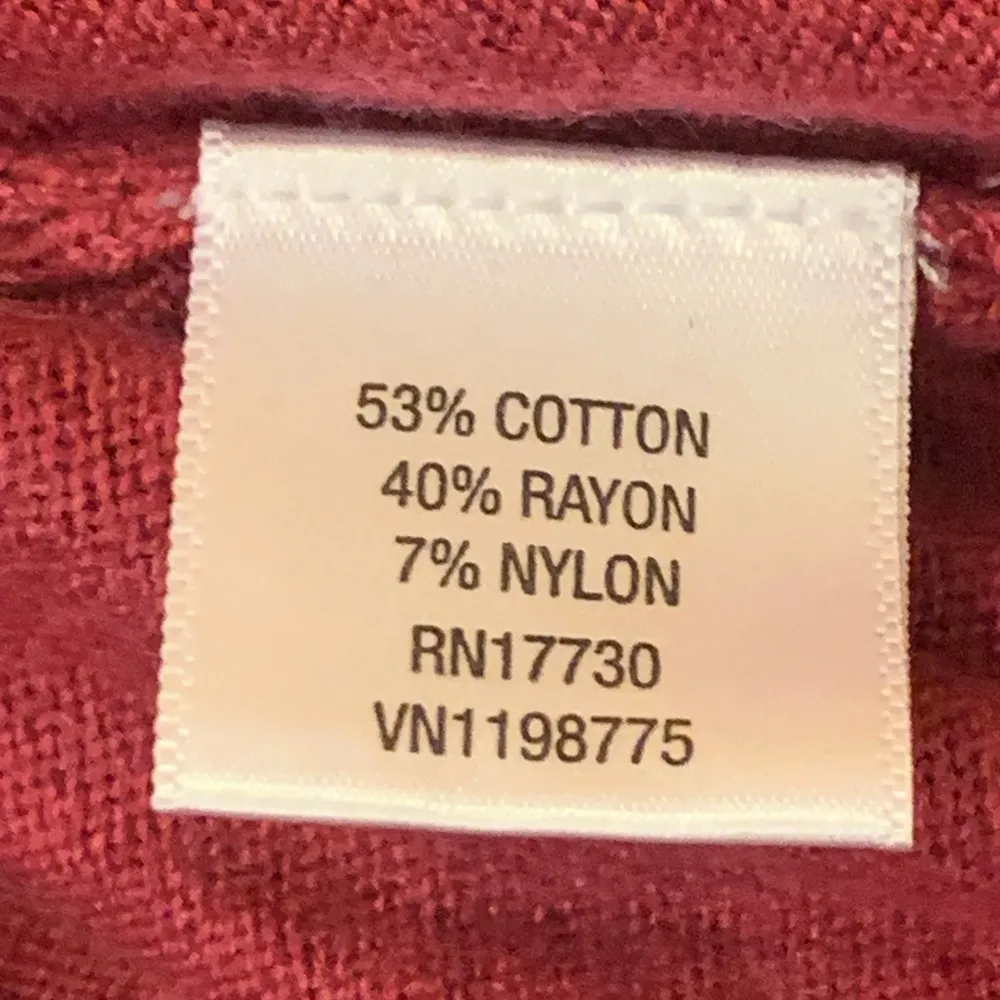 Merona cardigan sweater large wine color with sequins on shoulders button up - Image 7