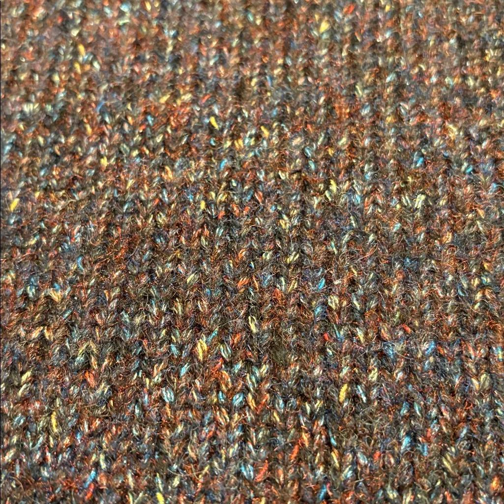 Boston Proper women’s chunky knit pullover sweater purple w/ multicolor flecks S - Image 4