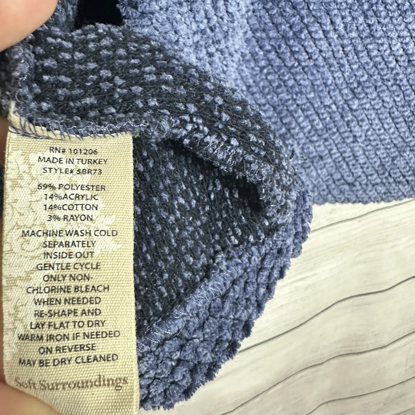 Soft‎ Surroundings Blue Chalet Cowl Neck Soft Knit Tunic Top Sweater Size XXL - Image 6