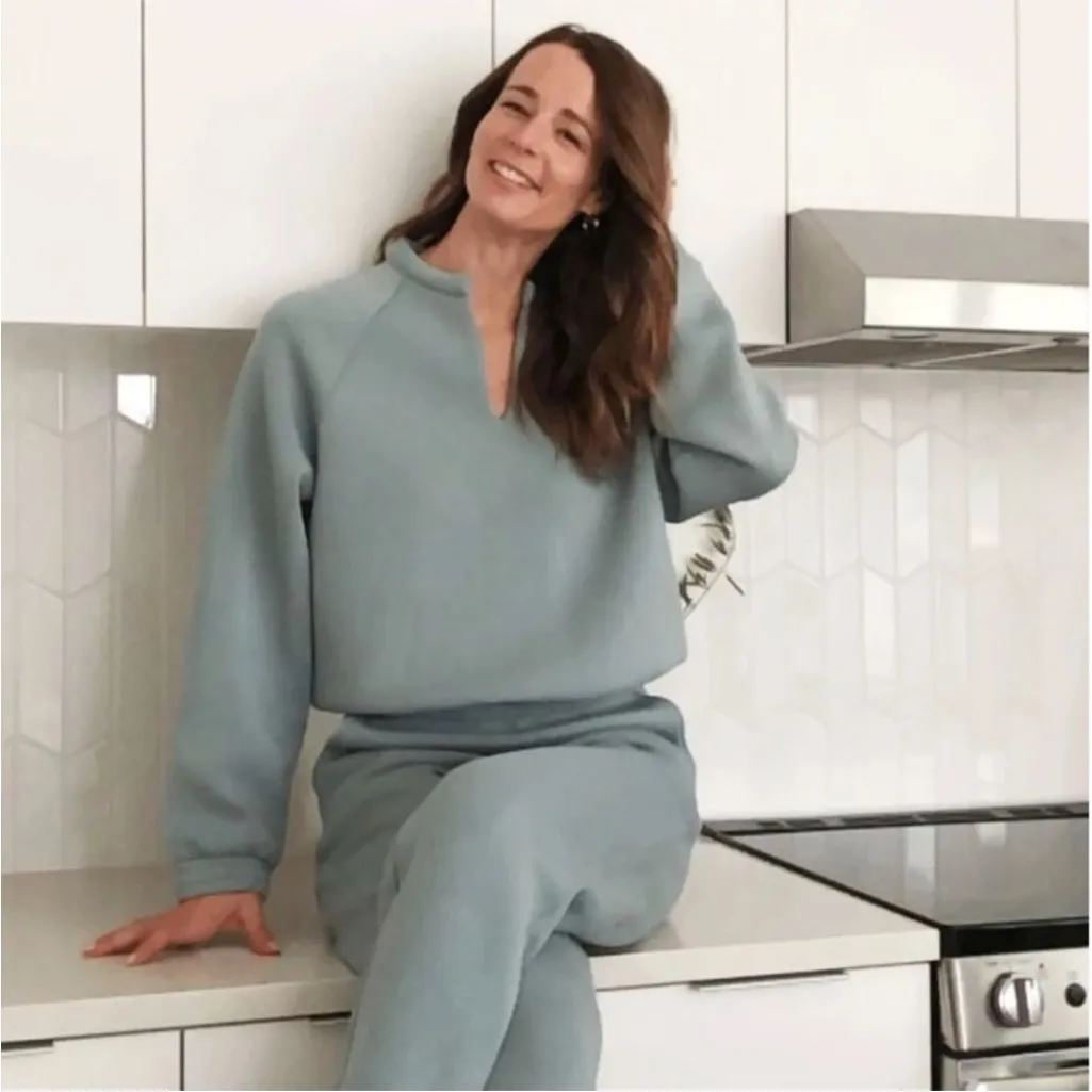 LEZE the Label Athena Lounge Sweater in Thyme Womens Size XS - Image 2