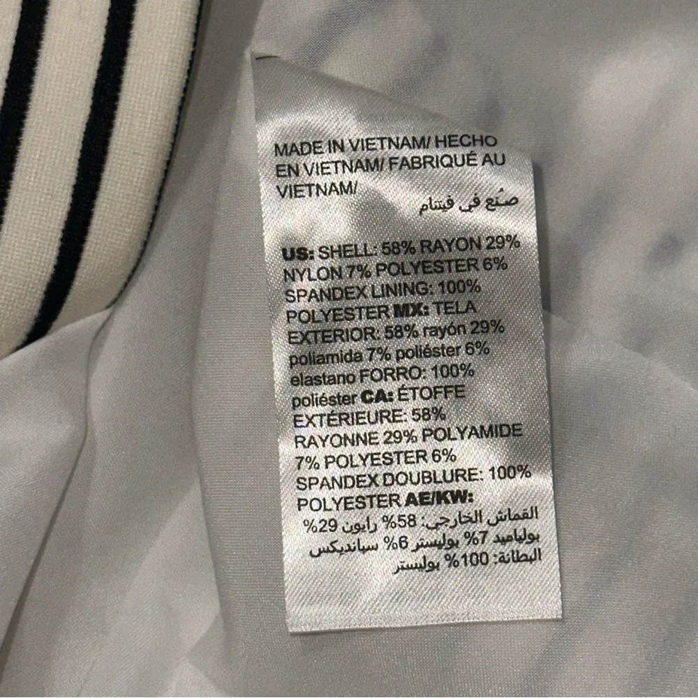 Chico’s Womens Size 2 M Black & White Striped Classic Jersey Stretch Knit Blazer - Image 6