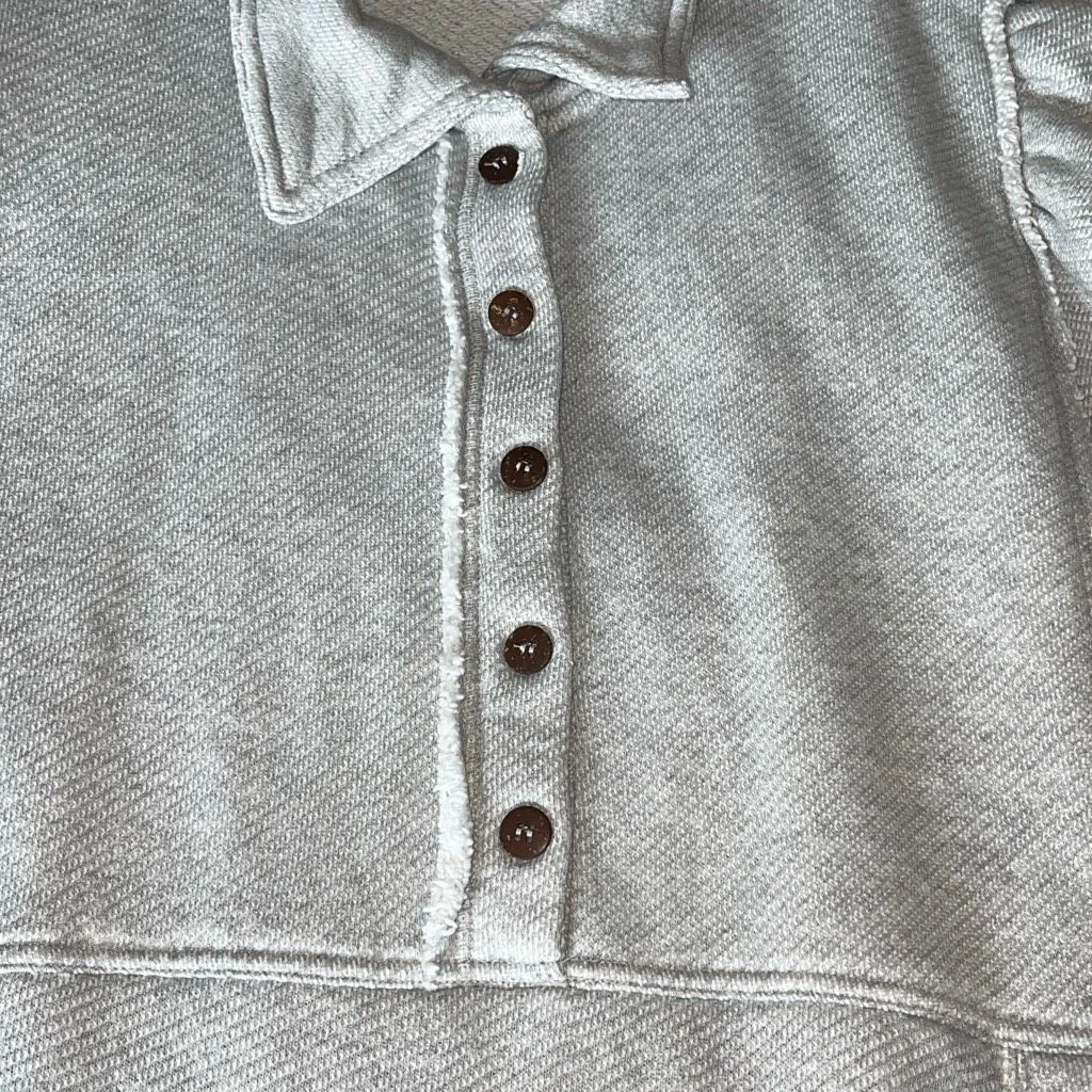 Free People FP Beach‎ Natalie Pull Over Poncho Gray Size M/L - Image 5