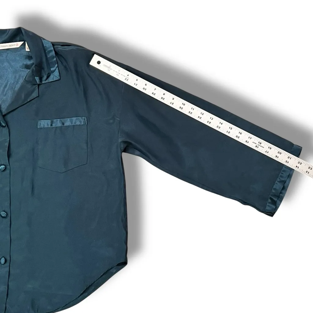 Victoria’s Secret Hunter Green Silky PJ Pajamas Shorts Size Medium Sexy Soft A-7 - Image 5