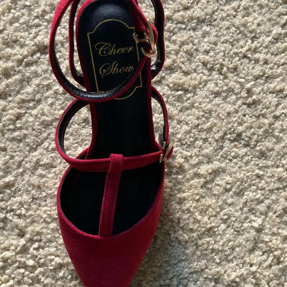 Women’s Red Suede T - Image 3