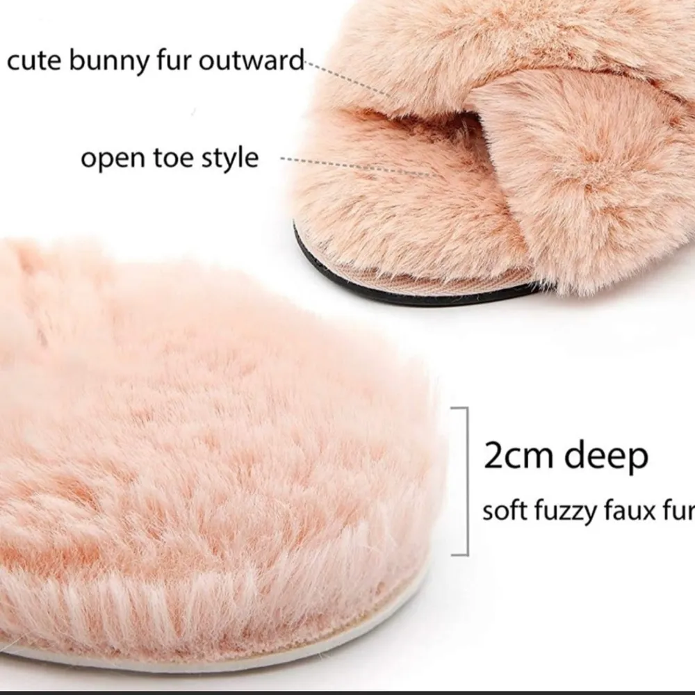 Woman’s Black Fluffy Faux Fur Slippers Size undefined - Image 3