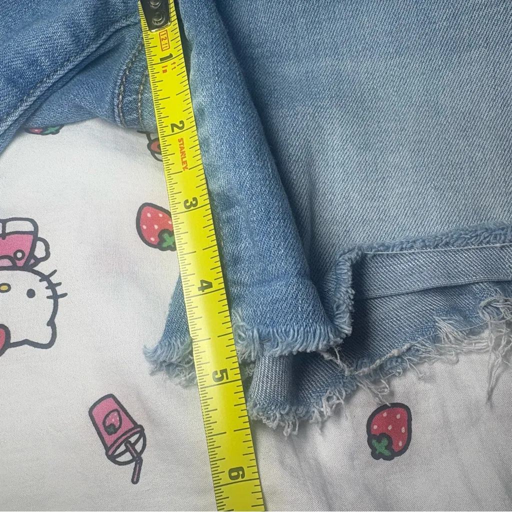 American Eagle Women's Next Level Stretch Denim Jean Shorts Size 0 High V-Rise - Image 7