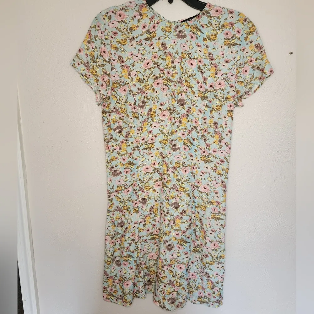 Something Navy Floral Mini Dress - Image 3