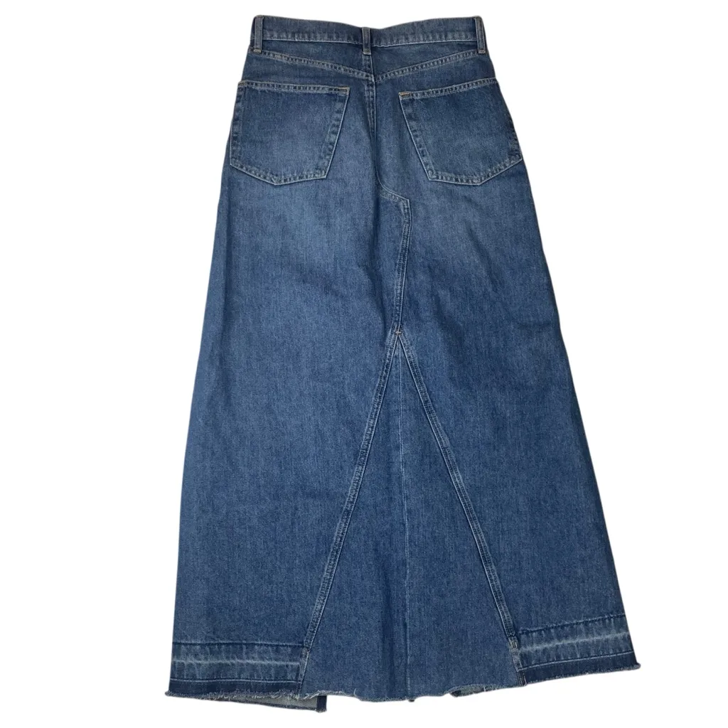 GAP size 26 2 maxi denim skirt womans casual ankle jean preppy mom - Image 2