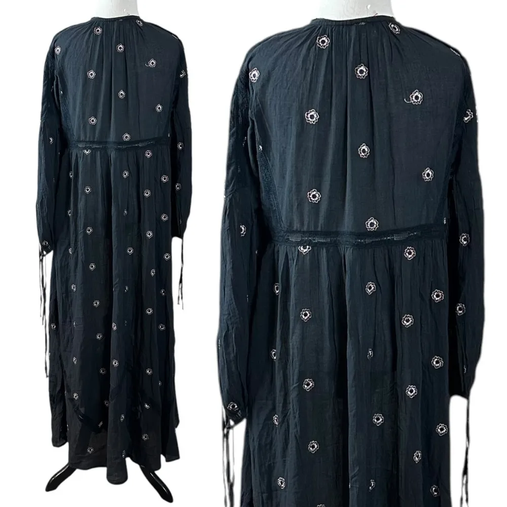 Free People Witchy Bohemian Maxi Dress Black NEW Stevie Nicks Small Festival - Image 7