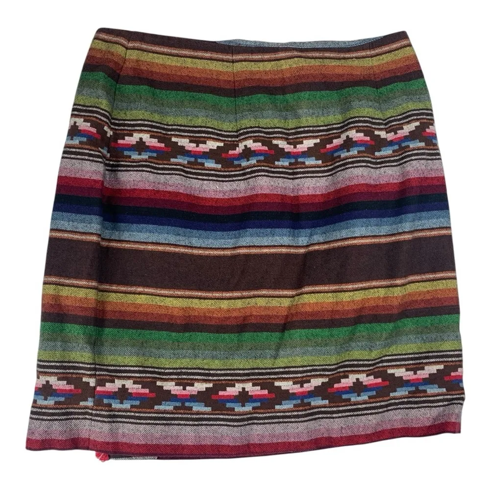 Cambridge country store women's size 14 large vintage blanket skirt Woolrich wes Brown - Image 2
