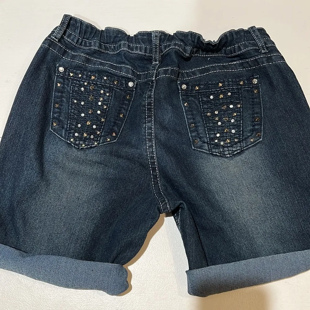 Southpole juniors size 13 elastic waist stretch shorts (CUT) studded pocket - Image 11