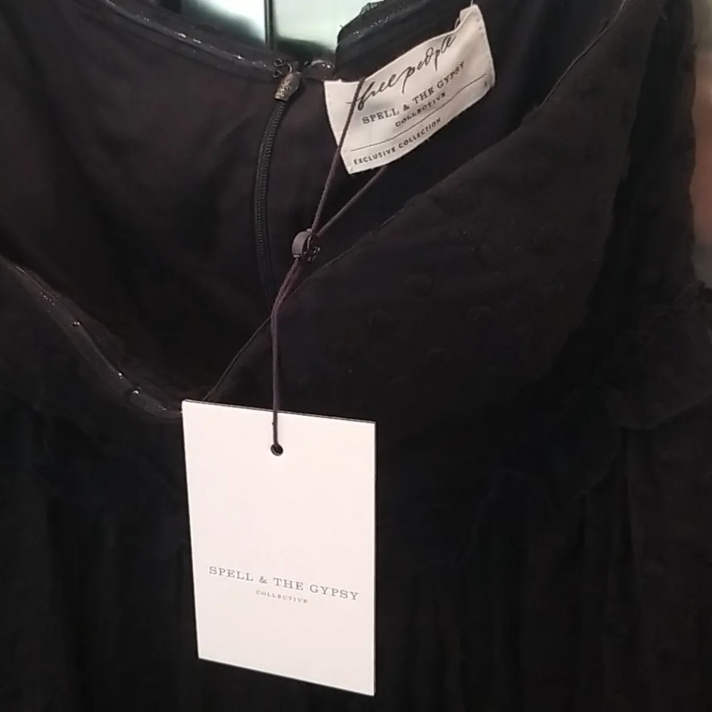 💕FREE PEOPLE X SPELL GYPSY💕 Mira Bustier RaRa Dress Black Large L NWT - Image 11