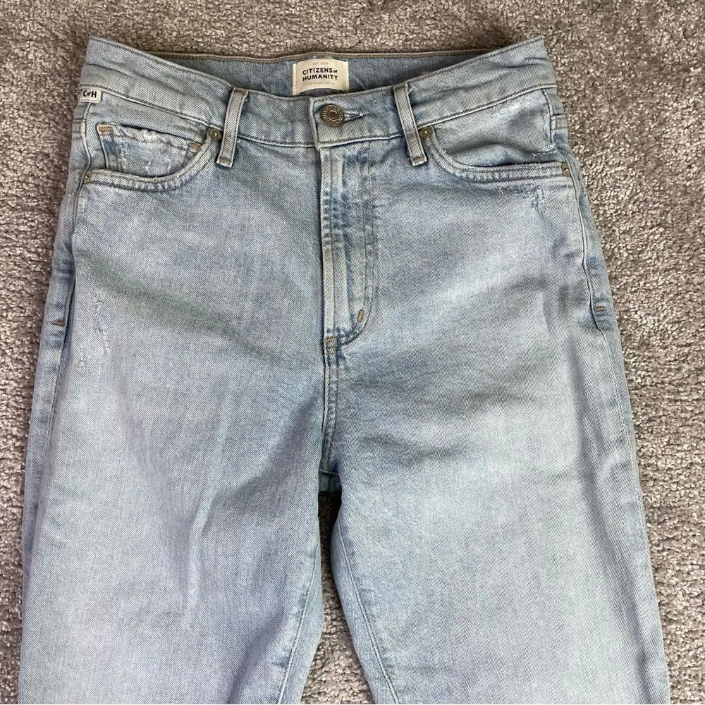 Citizens of Humanity Olivia Jeans Women's 25 Blue Slim Straight High Rise Light - Image 2