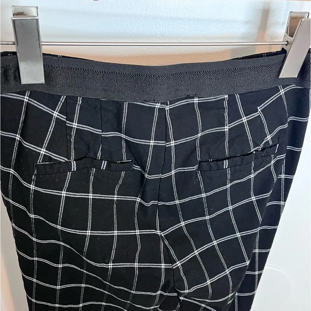 Zara Windowpane Grid Plaid Chino Pants Small Black - Image 7