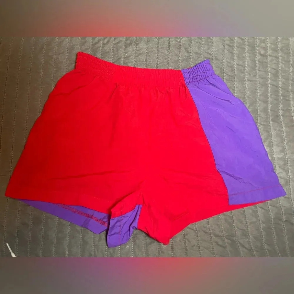 Urban Renewal Red Purple Colorblock‎ Reworked Shorts size XS - Image 3