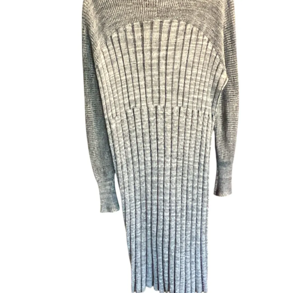 Free‎ People size XS long button down sweater cardigan in black, white and gray - Image 5